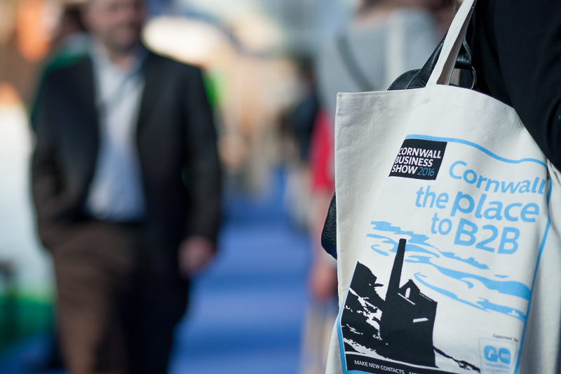Cornwall Business Show marketing promotion on their cotton bags